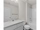 Bathroom featuring a single vanity and shower and tub combo at 401 Calendar St, Port Charlotte, FL 33954