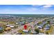 Aerial shot of the property showing the neighborhood, canal access, and the layout of the residential area at 4168 Harbor Blvd, Port Charlotte, FL 33952