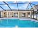 Backyard pool with screened enclosure and a large patio area at 4331 Marcella Ter, North Port, FL 34286