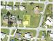 Aerial view of property with lot dimensions in a residential neighborhood at 458 Azalea Nw Ave, Port Charlotte, FL 33952