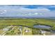 Aerial view of a lovely home near a waterway surrounded by a lush green landscape at 19023 Midway Blvd, Port Charlotte, FL 33948