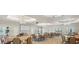 Spacious ballroom with ample seating, a large projection screen, and neutral decor for versatile use at 2607 Valerian Way, North Port, FL 34289
