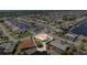 Aerial view of property, highlighting the residence's layout and proximity to surrounding homes, waterfront, and nearby waterways at 2621 Via Veneto Dr, Punta Gorda, FL 33950