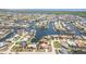 Stunning aerial view of waterfront homes with canals and boat docks in a desirable coastal community at 2621 Via Veneto Dr, Punta Gorda, FL 33950