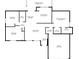 Detailed floor plan showcasing the layout with bedrooms, bathrooms, kitchen, living room, and garage at 1721 Nicollett Ave, North Port, FL 34286