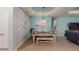 Elegant dining room with a view into living room and kitchen at 17420 Jadestone Ct, Venice, FL 34293