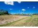 Water view backyard with well-maintained lawns and blue sky at 2241 Boxwood St, North Port, FL 34289
