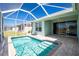 Screened lanai featuring a refreshing swimming pool, perfect for outdoor relaxation at 2241 Boxwood St, North Port, FL 34289