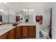 Bathroom with double sinks, vanity, and plenty of counter space at 240 West End Dr # 622, Punta Gorda, FL 33950