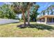 Picturesque backyard featuring lush greenery, trees, and a privacy fence at 2679 Pascal Ave, North Port, FL 34286
