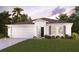 Charming single-story home with a well-manicured lawn and attached two-car garage, perfect for suburban living at 4169 Langsom Ln, North Port, FL 34286