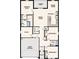 Detailed floor plan showcasing a three-bedroom layout with an owner's suite, study, and open-concept living space at 4169 Langsom Ln, North Port, FL 34286