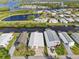 Aerial view showcasing the community's waterfront homes and canals at 724 Blackburn Blvd, North Port, FL 34287