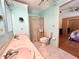 Bathroom featuring tiled floor and walk-in shower at 861 Seabrooke Dr, Englewood, FL 34223