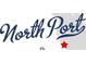 Stylized map of North Port, FL with a star marking the location at 1352 Raspberry Dr, North Port, FL 34289