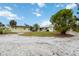 View of home in backyard with a gravel area and a large tree at 212 Gulf Ave, Nokomis, FL 34275