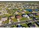 Community aerial view showcasing homes, ponds, and green spaces at 2363 Jasmine Way, North Port, FL 34287