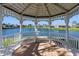 Gazebo overlooking a tranquil lake at 2363 Jasmine Way, North Port, FL 34287