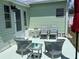 Serene outdoor patio with comfortable seating, perfect for relaxation at 5025 Palena Blvd., North Port, FL 34287