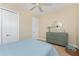 Relaxing bedroom featuring a dresser, and closet for storage creates a serene and organized retreat at 95 N Marion Ct # 226, Punta Gorda, FL 33950