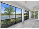 Enclosed patio with a beautiful view of the lake at 14617 Sycamore Ct # 2211, Punta Gorda, FL 33955
