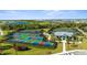 Overhead view of the tennis and pickleball courts located in a beautiful Florida community at 14617 Sycamore Ct # 2211, Punta Gorda, FL 33955