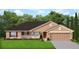 Charming single-story home featuring a neat lawn, covered entryway, and an attached two-car garage at 2277 Chanute St, Port Charlotte, FL 33953