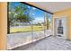 Enjoy the outdoors on this screened lanai with views of a lake and fountain at 25559 Heritage Lake Blvd # 25, Punta Gorda, FL 33983