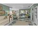 Spacious living room featuring comfortable seating, bright interior, and coastal decor at 3106 Heron Shores Dr, Venice, FL 34293
