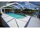 Screened pool and patio area overlooking the waterfront at 612 Macedonia Dr, Punta Gorda, FL 33950
