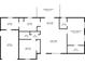 Detailed floorplan showcasing the layout of the house, including the primary bedroom, kitchen, living room, and garage at 661 Athos Ter, Port Charlotte, FL 33952