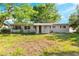 Exterior view of a home with trees and grass, ready for your personal touch at 2677 Martin St, Sarasota, FL 34237