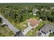 Charming single-story home with a sprawling lawn, complemented by lush trees, and a lengthy driveway at 3621 Jade St, North Port, FL 34288