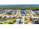 Picturesque aerial view of canal-front homes with boat docks in a coastal community at 3712 Carmichael Dr, Punta Gorda, FL 33950