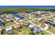Picturesque aerial view of canal-front homes with boat docks in a coastal community at 3712 Carmichael Dr, Punta Gorda, FL 33950