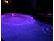 Illuminated pool with a glowing purple light at night at 5194 Cooper Ter, Port Charlotte, FL 33981