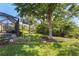 Beautiful backyard with lush green lawn and screened-in pool area at 5428 Royal Poinciana Way, North Port, FL 34291