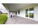 View of the spacious back patio at 7474 Manville Ter, Port Charlotte, FL 33981
