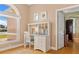 Cozy office space with built in storage, natural light, and hardwood floors at 149 Albert Ln, Port Charlotte, FL 33954