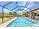 Lovely pool area enclosed with a screen, providing shade and protection while enjoying the outdoor scenery at 4473 Sweetbay St, Port Charlotte, FL 33948