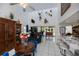 Bright living room features high ceilings, tile floors and view to the rear at 5061 San Rocco Ct, Punta Gorda, FL 33950