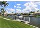 Picture of the private boat lift and dock, with direct access to the waterfront at 571 Port Bendres Dr, Punta Gorda, FL 33950