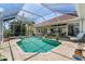 Great backyard pool and patio with beautiful water views of the intercoastal waterway at 584 Toulouse Dr, Punta Gorda, FL 33950