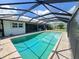 A screened pool with a brick surround and tranquil outdoor space at 931 Juno Dr, Punta Gorda, FL 33950