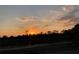 A sunset scene over a horizon with lush vegetation and a walking path at 1851 Scenic Dr, Venice, FL 34293