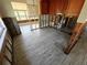 Kitchen under construction featuring new flooring and exposed wall framework, ready for customization at 190 Danforth Dr, Punta Gorda, FL 33980