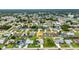 Aerial view of a well-planned neighborhood with neatly arranged homes and manicured lawns and light blue sky at 23104 Turnbull Ave, Port Charlotte, FL 33954