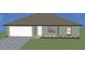 Charming single-story home featuring a gray exterior, well-manicured lawn, and an attached garage at 2372 Bonanza Ln, North Port, FL 34286