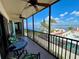 Balcony offering panoramic water views, comfortable seating, and a tranquil outdoor experience at 25188 Marion Ave # F307, Punta Gorda, FL 33950
