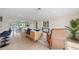 Comfortable living room showcasing stylish furnishings and decor with pool views through the windows at 530 Matares Dr, Punta Gorda, FL 33950